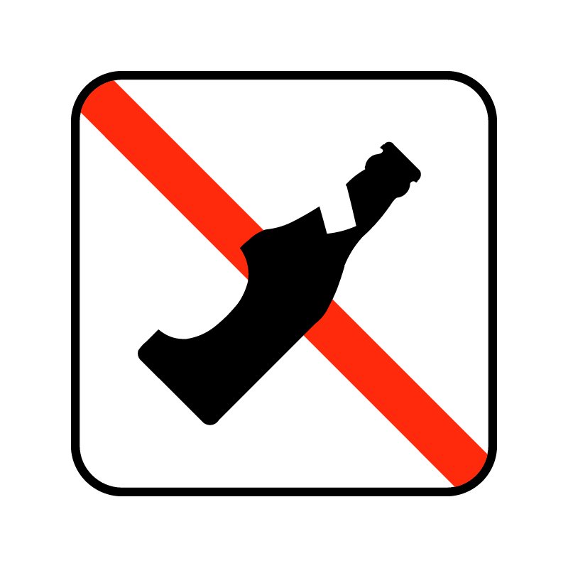 pictogram / piktogram - Ingen flasker