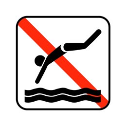 pictogram / piktogram - Udspring forbudt