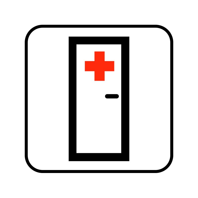 pictogram / piktogram - Medicinrum / Samaritter