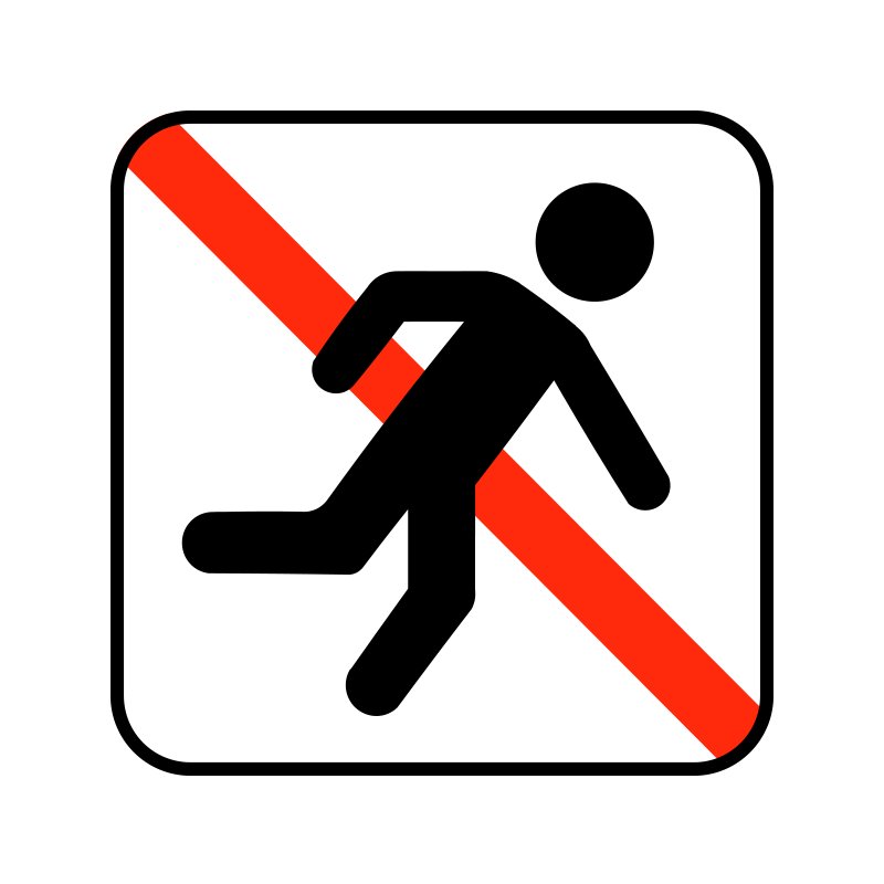 pictogram / piktogram - Løb ikke i hallen
