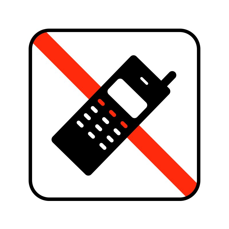 pictogram / piktogram - Mobiltelefon skal være slukket