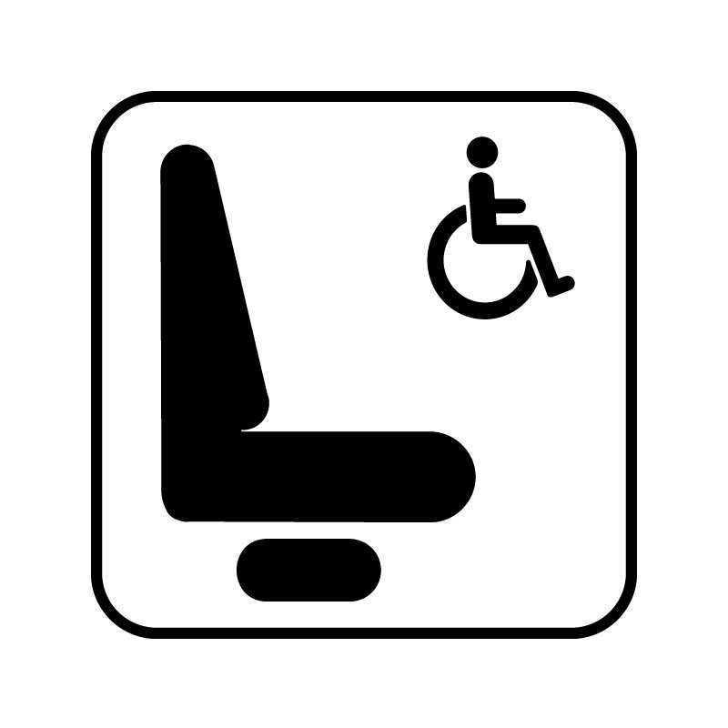 pictogram / piktogram - Pladsreservation handicapplads