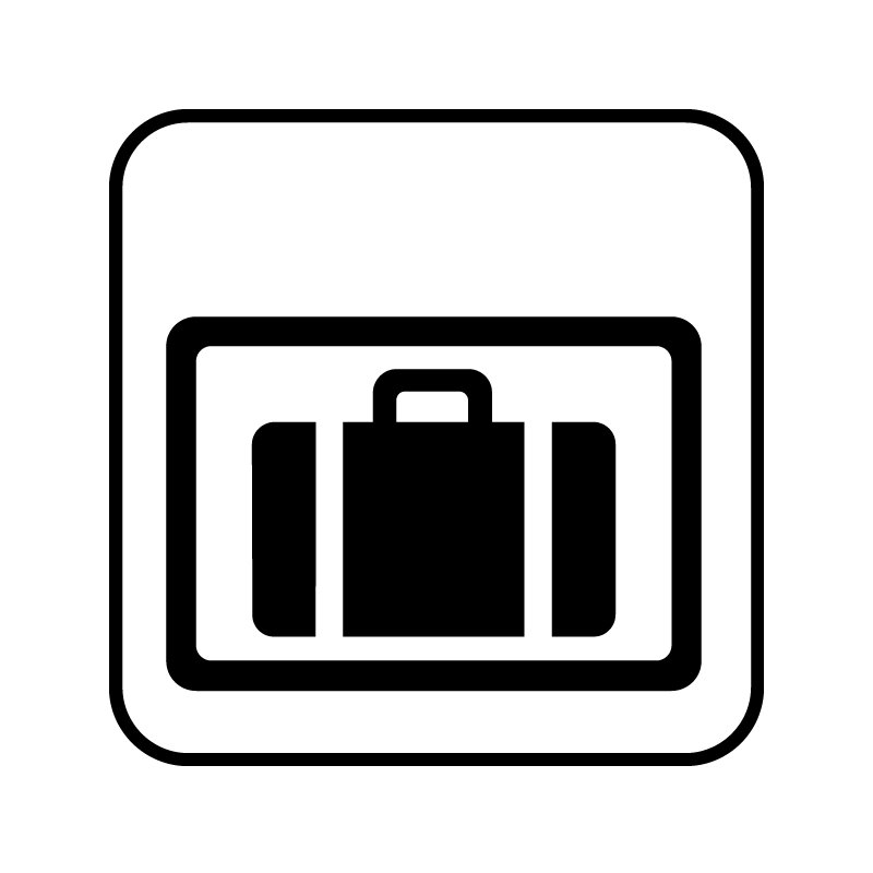 pictogram / piktogram - Bagageopbevaring, betjent