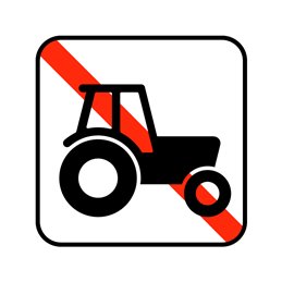 pictogram / piktogram - Traktorkørsel forbudt