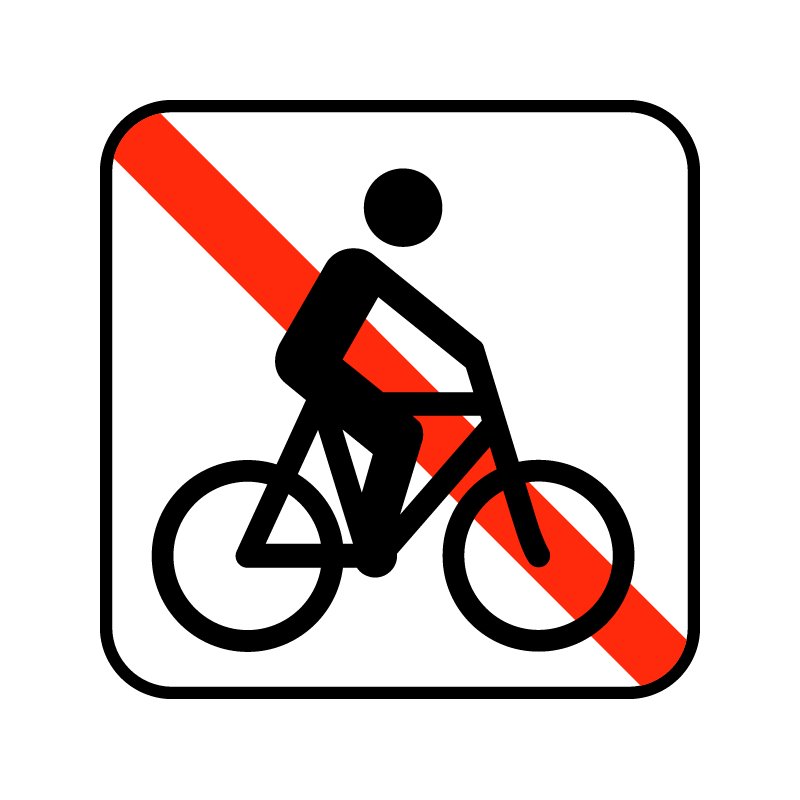pictogram / piktogram - Cykling forbudt