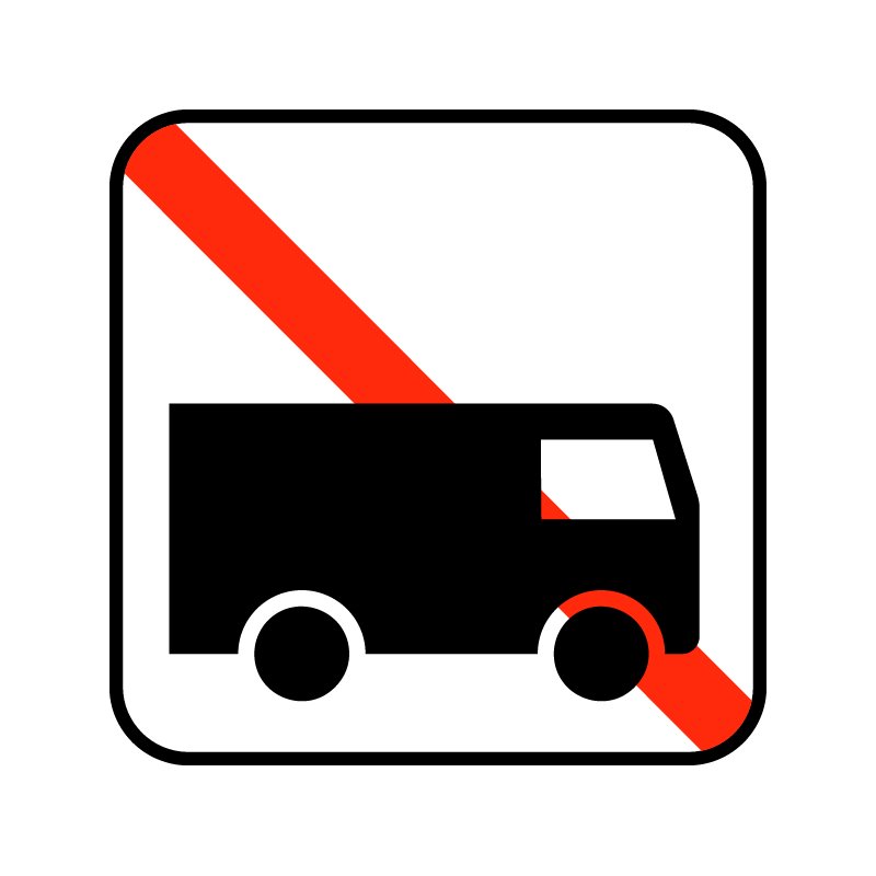 pictogram / piktogram - Varevognskørsel forbudt