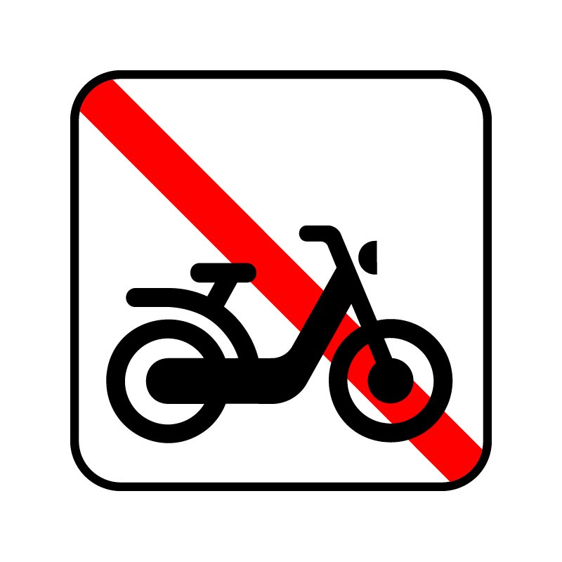 pictogram / piktogram - Knallertkørsel forbudt