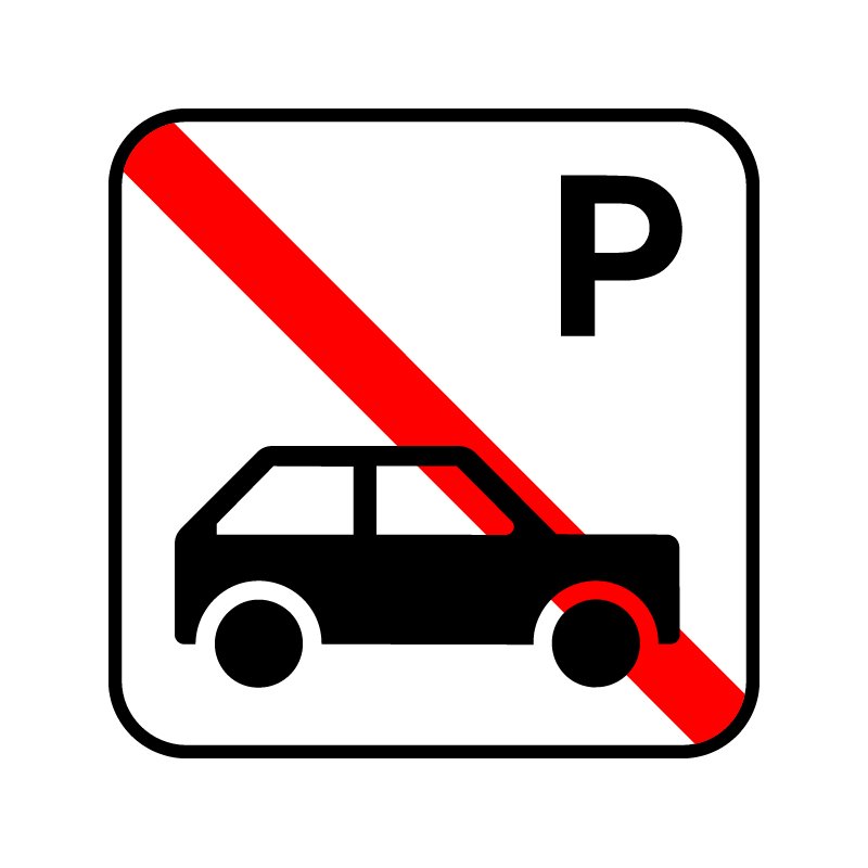 pictogram / piktogram - Personbilparkering forbudt