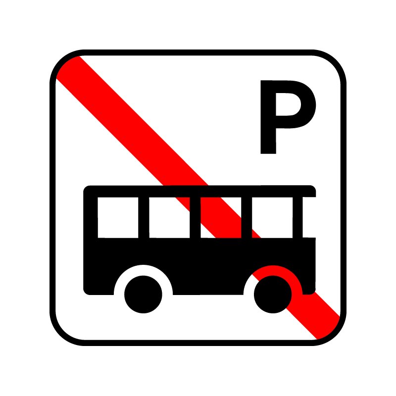 pictogram / piktogram - Busparkering forbudt