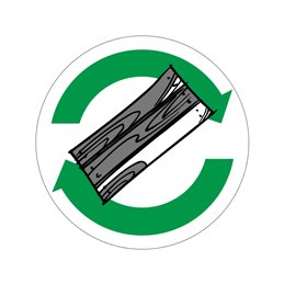 pictogram / piktogram - Malet træ genbrug