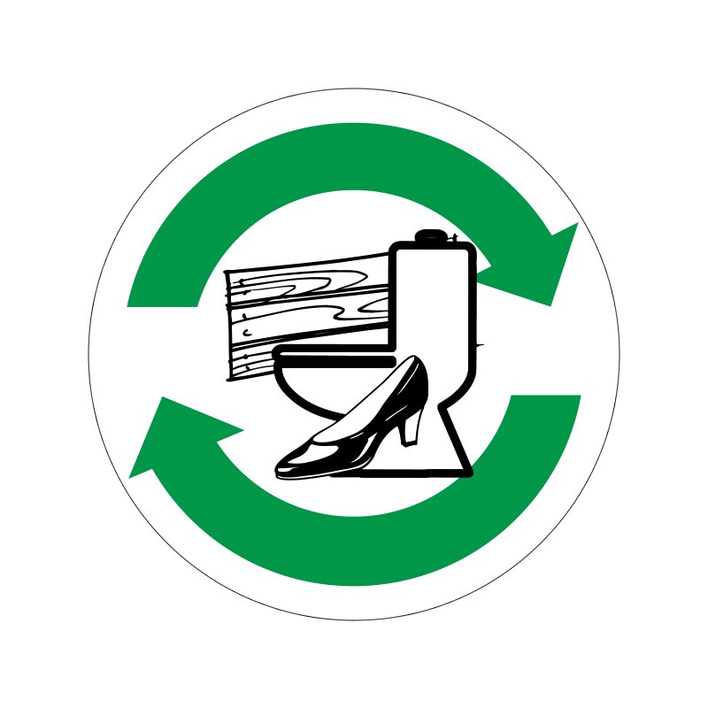 pictogram / piktogram - Deponeringsaffald genbrug