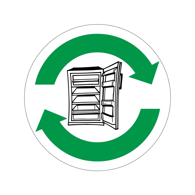 pictogram / piktogram - Køl / frys genbrug