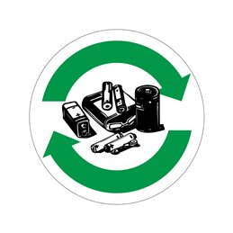 pictogram / piktogram - Batterier genbrug