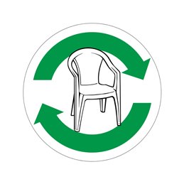 pictogram / piktogram - Plastmøbler genbrug
