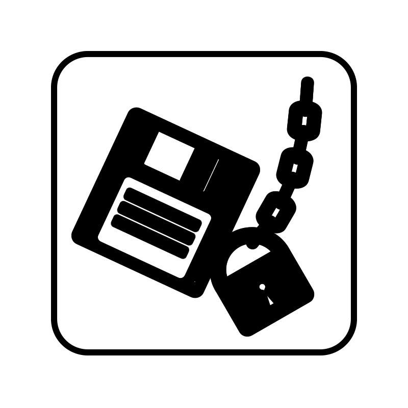 pictogram / piktogram - Data tyverisikret