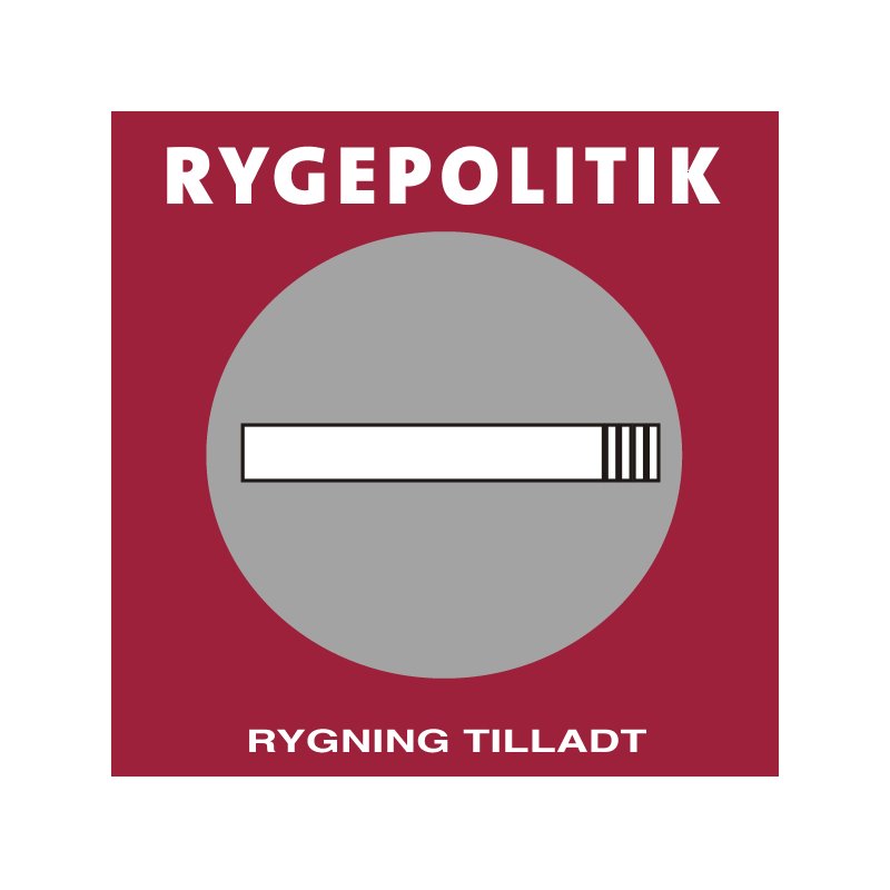 pictogram / piktogram - Rygepolitik Rygning tilladt