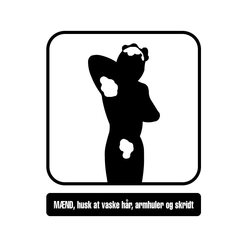 pictogram / piktogram - Vaskeregler for mænd