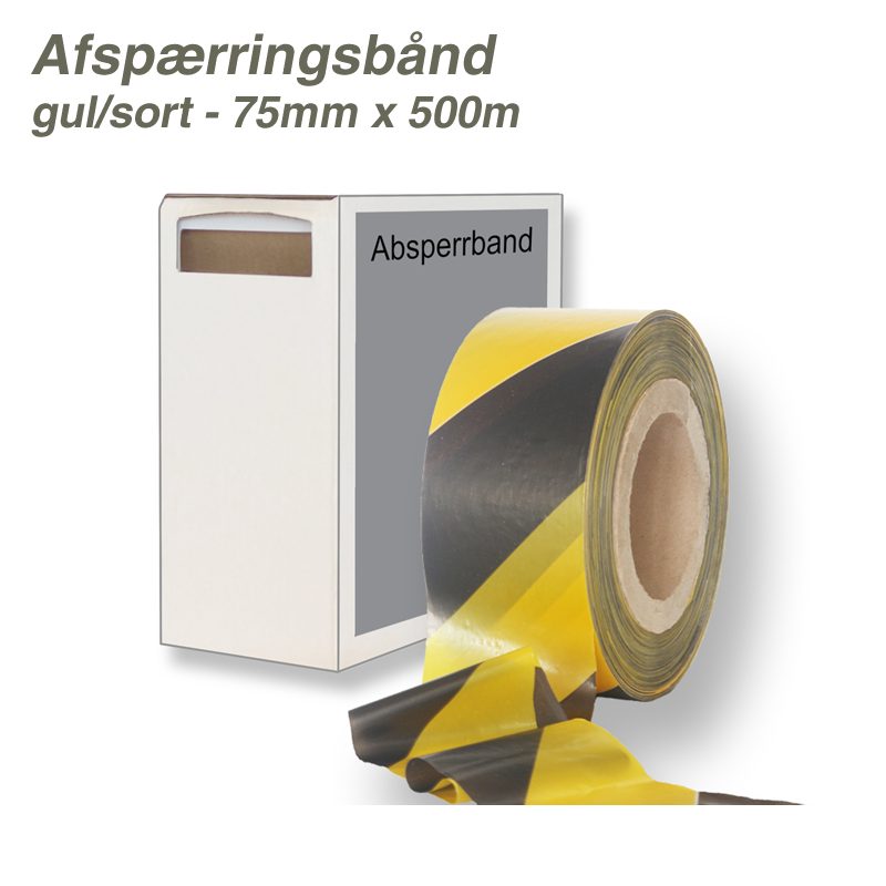 afspærringsbånd gul/sort