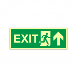 exit with running man symbol arrow up