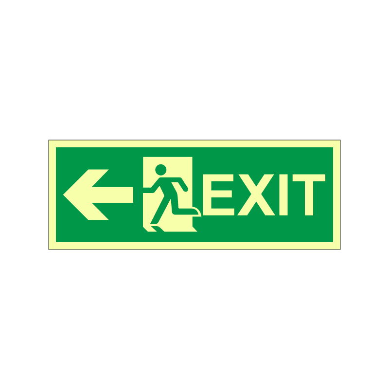 Exit with running man symbol arrow left