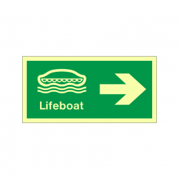 imo Lifeboat with arrow