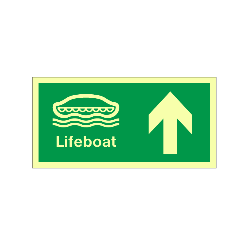 imo Lifeboat with arrow
