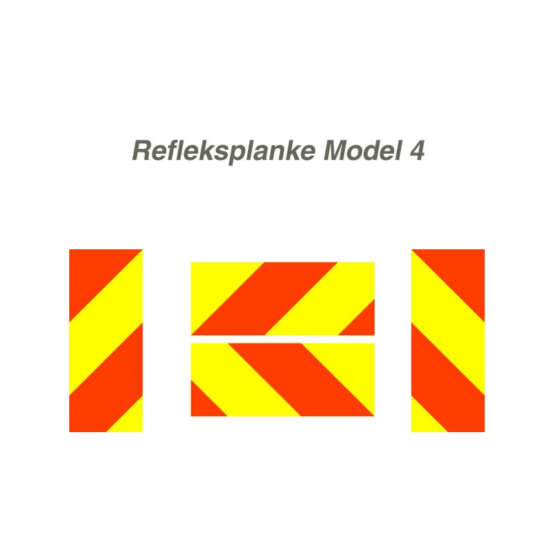 Vognafmærkning - refleksplanke model 4