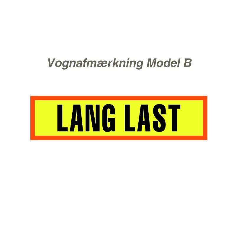 vognafmærkning model b - lang last