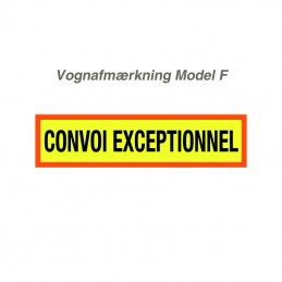 vognafmærkning model f - convoi exceptionnel