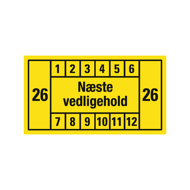 kontrolmærke næste vedligehold