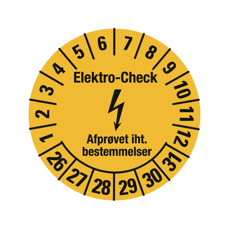 kontrolmærke elektro-check