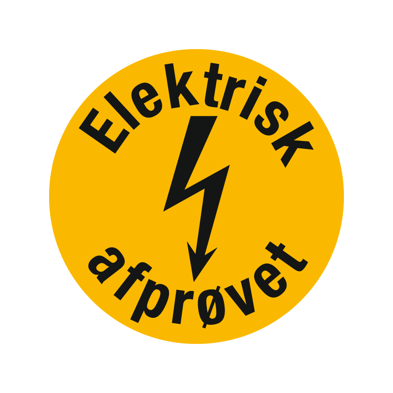 kalibreringsmærke kontrolmærke elektrisk afprøvet