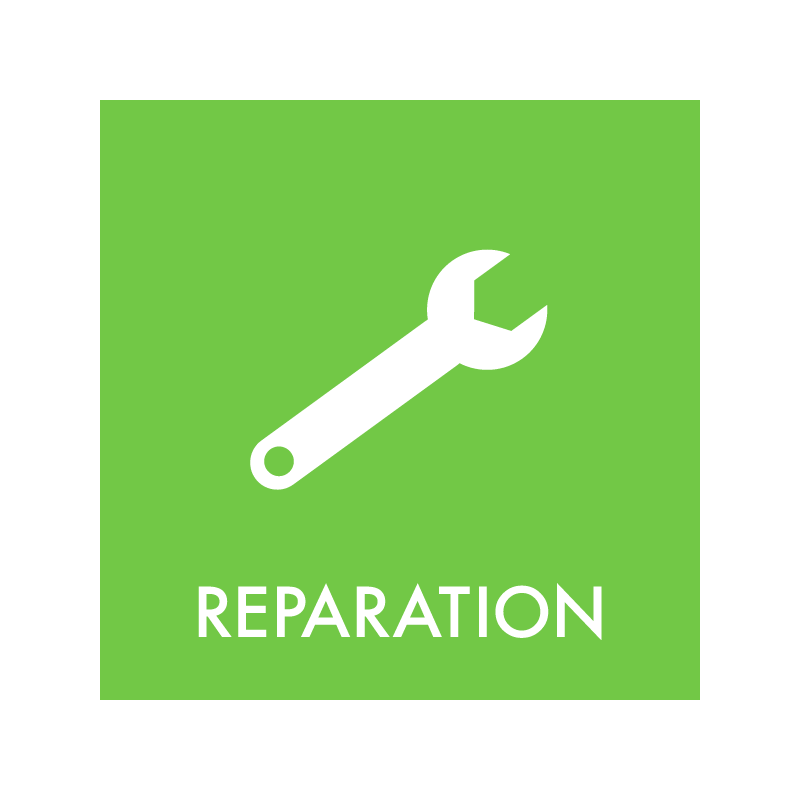 affaldsskilt - genbrugsordning - reparation - dansk