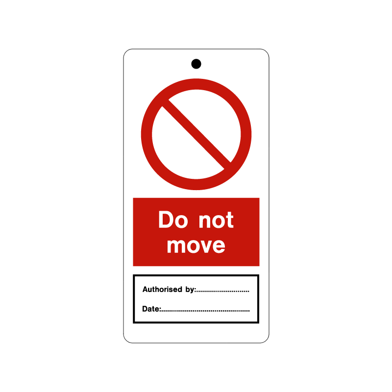 temporary tie tag - do not move