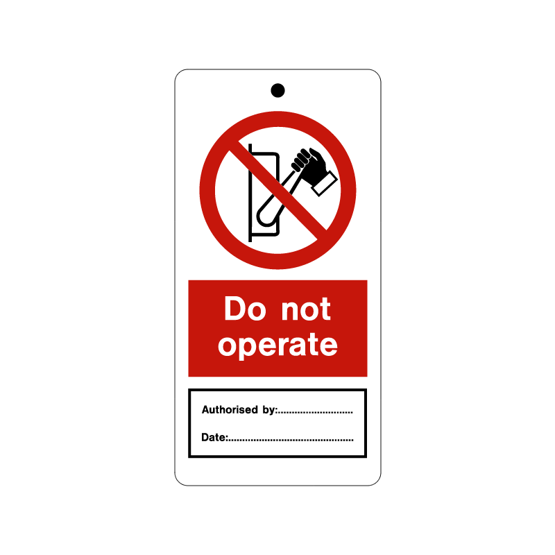 temporary tie tag - do not operate