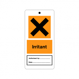 temporary tie tag - irritant