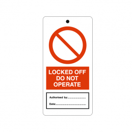 temporary tie tag - locked off do not operate