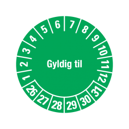 kalibreringsmærke - gyldig til