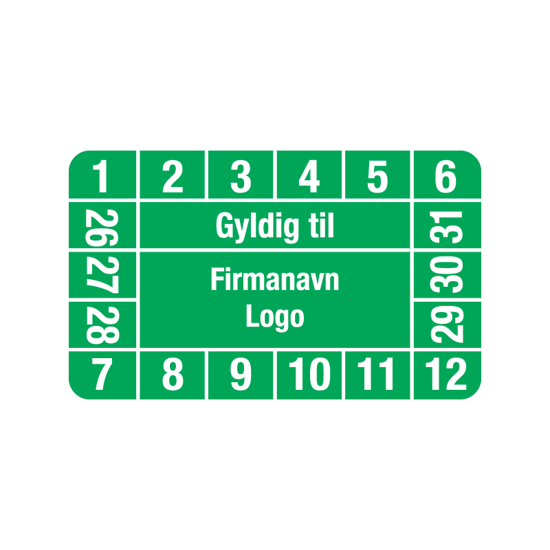 kalibreringsmærke - gyldig til model 2